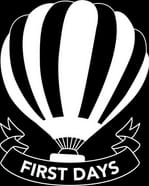 A black and white hot air balloon
Description automatically generated
